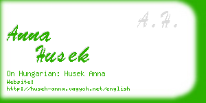 anna husek business card
